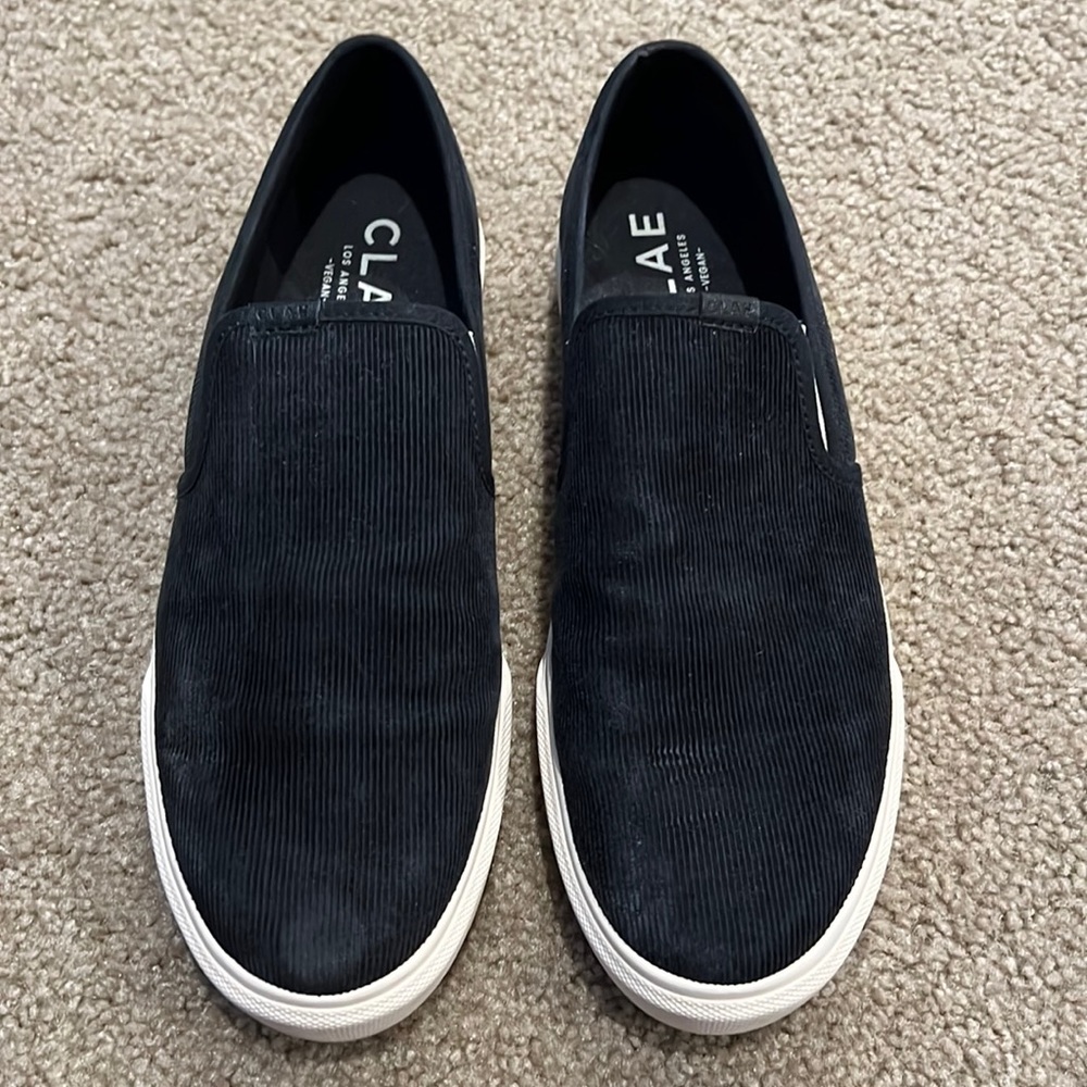 Clae Porter Shoes Black Corduroy - Size 12
